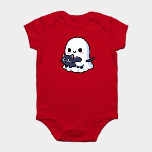 Ghost and cat Baby Bodysuit